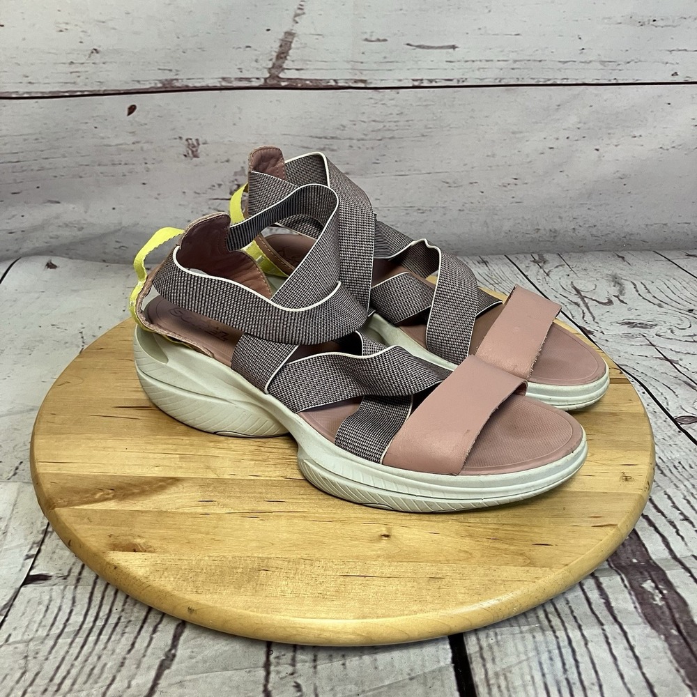 Sorel Sandals Womens 9.5 Explorer Blitz Strappy Slip Ons NL4668-659 Pink Leather